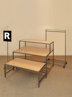 Display Table Set - Raw Steel Frame