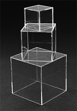 Five Sided Acrylic Cubes