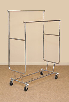 Folding Clothing Rack - Double Bar