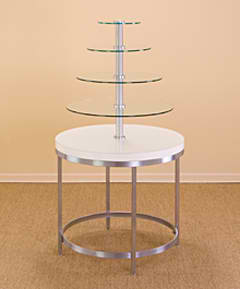 Round Display Table W 4 Tier Glass Round Display Table W 4 Tier Glass