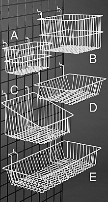 Wire Baskets for Grid Wall